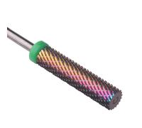 MZCMSL Broca de carburo para uñas superlargas: uñas acrílicas de gel duro de eliminación rápida, vástago 3/32 (arco iris, grueso)