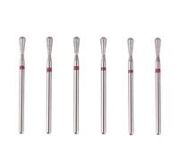 MZCMSL Brocas de manicura rusas en forma de bola cilíndrica, 6 brocas de cutícula de diamante, 3/32 puntas de vástago efile (fino)