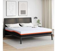 mzdioop Colchón blanco y gris jacquard de 200 x 200 cm de espuma viscoelástica con núcleo de espuma fría con funda transpirable para cama de matrimonio, habitación de invitados, dormitorio, confort y