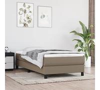 mzdioop Colchón de muelles ensacados de dureza media, 120 x 190 x 20 cm, tejido de color pardo con funda transpirable, núcleo elástico puntual y soporte cómodo para cama individual, dormitorio y