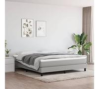mzdioop Colchón de muelles ensacados medio gris claro con tejido transpirable 160 x 200 x 20 cm, núcleo elástico puntual, espuma fría y visco, cómodo apoyo para cama doble y dormitorio