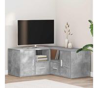 mzdioop Estantería esquinera de color gris hormigón, 160 x 40 x 45 cm, material de madera con 2 posibilidades de montaje, espacio de almacenamiento, cajones, estante para salón, dormitorio, pasillo y