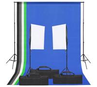 mzdioop Kit de estudio fotográfico con iluminación y fondo, incluye softbox, trípode, fondos de colores, luces LED, bolsas de transporte, ideal para fotografía de productos, creación de contenido