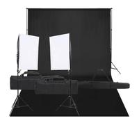 mzdioop Kit de estudio fotográfico con iluminación y fondo para fotografía de productos profesionales, grabación de vídeo y creación de contenido, incluye softbox, trípode, fondo, bolsa de transporte