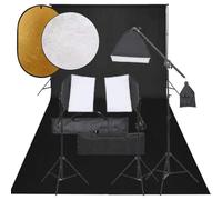 mzdioop Kit de estudio fotográfico con luz LED fija, softboxes, fondo y reflector para fotografía de productos, retrato, vídeo, contenido, fotografía de estudio, iluminación flexible, bolsa de