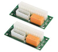 MZHOU Adaptador de Fuente de alimentación Dual Tarjeta Vertical de 24 Pines para la Tarjeta adaptadora alimentada por minería de Bitcoin (ATX de 24 Pines a Molex de 4 Pines)