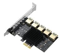 MZHOU PCIe 1 à 5 Port PCI-Express, Carte Riser PCIE, Carte Adaptateur PCI Express USB 3.0 pour Périphériques Miniers Ethereum Eth Bitcoin