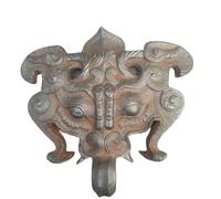 MZICXV Aldaba de Puerta de Hierro Fundido, con Anilla de tracción Retro con Cabeza de león/taotie, manija rústica Resistente for decoración del hogar, Estilo Coleccionable.