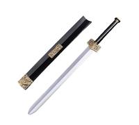MZICXV Espada de juguete de estilo Han Jian chino antiguo for, réplica de plástico de 65 cm, accesorio de for, disfraz de la época de los Estados Combatientes, teatro y representaciones.(A)