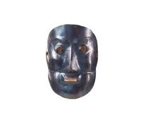 MZICXV Handmade Historical Replica Helmet with Face | Authentic Iron Pagoda Steel Helm with Lamellar Neck Guard for Reenactment & Display(Mask)