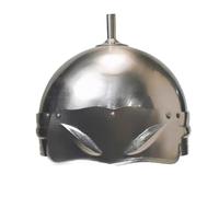 MZICXV Medieval Iron Buddha Armour Helmet Shell, DIY Materials for Historical Reenactment, Unfinished Steel Helmet Body for LARP, Battle-Ready Knight Headwear(B)