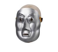 MZICXV Medieval Liao-Jin Style Armour, Wearable Face Plate, DIY Unpainted Full-Face for, LARP, Historical Reenactment, Costume Party(A)