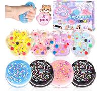 MZJAUVF 4 Piezas Juguete para Apretar Pata de Gato, 4 Piezas Squishy Oreo, Taba Squishy Kit, Squeeze Toys, Kawaii Squishys Juguetes, Juguetes Antiestrés para Niños y Adultos, Navidad, Cumpleaños