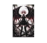 MZKSUERS Póster decorativo de ángel oscuro con diseño de chica animada de ángel oscuro, póster de pared e imagen artística moderna para decoración de dormitorio familiar, 50 x 75 cm