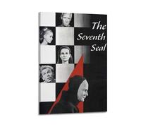 MZKSUERS Póster decorativo de la película The Seventh Seal para pared, lienzo y arte impreso, moderno, decoración de dormitorio familiar, 40 x 60 cm