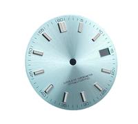 MZMZM Esfera de 28,5 MM Reloj sin Logotipo Esfera Verde Esfera Luminosa con manecillas Adecuado(Grey)