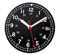 MZMZM Esfera de Reloj Pliot Esfera de Reloj automático Hombres reemplazos de Reloj Blanco Negro salmón(White dial-3H Date)