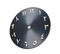 MZMZM Superficie del Alfabeto árabe sin Fecha esferas de Reloj Reloj mecánico reemplazar Accesorios(Silver - Deep Blue)