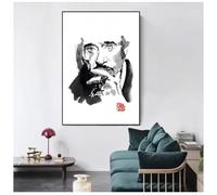 MZOwallpaper Poster De Johnny Hallyday Retrato De Estrella De Rock Cuadro Fotográfico En Lienzo Para La Decoración Del Hogar En La Sala De Estar 50X70 Cm Sin Marco