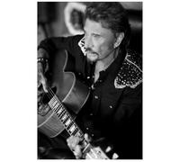 MZOwallpaper Poster De Johnny Hallyday Retrato De Estrella De Rock Cuadro Fotográfico En Lienzo Para La Decoración Del Hogar En La Sala De Estar 50X70 Cm Sin Marco