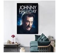 MZOwallpaper Poster De Johnny Hallyday Retrato De Estrella De Rock Cuadro Fotográfico En Lienzo Para La Decoración Del Hogar En La Sala De Estar 50X70 Cm Sin Marco