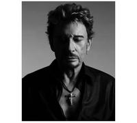 MZOwallpaper Poster De Johnny Hallyday Retrato De Estrella De Rock Cuadro Fotográfico En Lienzo Para La Decoración Del Hogar En La Sala De Estar 50X70 Cm Sin Marco
