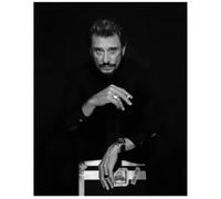 MZOwallpaper Poster De Johnny Hallyday Retrato De Estrella De Rock Cuadro Fotográfico En Lienzo Para La Decoración Del Hogar En La Sala De Estar 50X70 Cm Sin Marco
