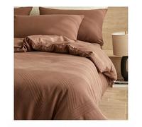 MZP Funda nórdica 4 Piezas 100% algodón Juego de edredón Estampado Vegetal 2 Personas por Duvet cover200x230cm Sábana Bajera15/180x200 Fundas de Almohada48x74cm(Red B,King)
