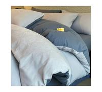 MZP Impresión Algodón Percal 4pz Ropa de Cama，Funda Nórdica Sábana Bajera Fundas Almohada Fresco en Verano Cálido en Invierno Resistente(Blauw,Queen)