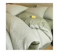 MZP Impresión Algodón Percal 4pz Ropa de Cama，Funda Nórdica Sábana Bajera Fundas Almohada Fresco en Verano Cálido en Invierno Resistente(Groen,Queen)