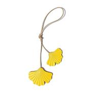 MZPOZB Decoración interior del coche Cuero Hojas de arce Colgante retrovisor Mujer(Color-03)