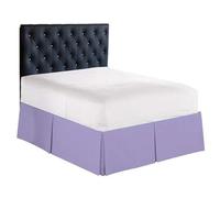 MZPOZB Faldón De Cama Falda de Cama Plisada a Medida con Tela Duradera - 35 cm (14 Pulgadas) de Alto (sin sábana) Funda Canape(Voilet,105x190x35 cm)