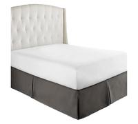 MZPOZB Faldón De Cama Falda de Cama Plisada a Medida con Tela Duradera - 35 cm (14 Pulgadas) de Alto (sin sábana) Funda Canape(Dark Grey,Twin 90x190x35 cm)
