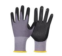 MZPOZB Guantes De Nailon Nylon de punto inconsútil antideslizante revestido del nitrilo los guantes trabajo for el automóvil industrial que cultiva un huerto mecánico hombres(6Pairs,L)