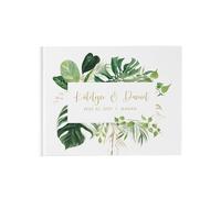 MZPOZB Libro de firmas Boda Blanco, Personalizado, Elegante, con Mensaje Sr. y Sra., álbumes Fotos Recuerdo Pareja Tapa Dura(Color 06)