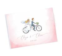 MZPOZB Libro de firmas Boda Blanco Personalizado, Sr. y Sra., decoración, Mensaje, álbum Fotos, Regalos(Color-13)