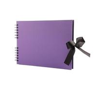 MZPOZB Libro de visitas de Boda Personalizado, álbum de Fotos de Limpieza, for Ella, Portada de álbum de Recortes, Libro de visitas Impreso(Purple,White Text)