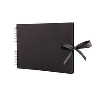 MZPOZB Libro de visitas de Boda Personalizado, álbum de Fotos de Limpieza, for Ella, Portada de álbum de Recortes, Libro de visitas Impreso(Black,Gold Text)