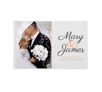 MZPOZB Libro de visitas Personalizado for Regalo Boda, álbum Fotos con Mensaje Noble Blanco, Sencillo y Elegante, Recuerdo Firma(Color-09,Horizontal Version)