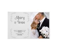 MZPOZB Libro de visitas Personalizado for Regalo Boda, álbum Fotos con Mensaje Noble Blanco, Sencillo y Elegante, Recuerdo Firma(Color-07,Horizontal Version)