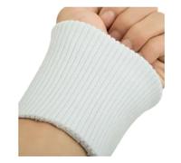 MZPOZB Par de puños elásticos de punto acanalado, ropa recortada, chaqueta, abrigo de algodón elástico grueso puños, 1 par de puños elásticos acanalados de 3.54 pulgadas de ancho, blanco, Talla única