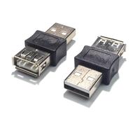 MZRAN 2 convertidores USB 2.0 para cambio de género, construcción de metal, soporta carga de 5 V, uso doméstico, USB, macho y hembra