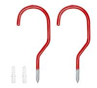 MZRAN 2 ganchos de bicicleta resistentes para montaje en pared de carretera, grandes tornillos en el techo