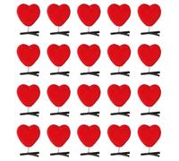 MZRAN 20 pinzas para el pelo de corazón de dibujos animados para festivales de música, fiestas, San Valentín, celebraciones, pasadores para adultos