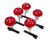 MZRAN 5 pinzas de pelo ligeras de hongo para actuaciones en escenario, pinzas portátiles para viajes escolares, viajes y ocasiones especiales