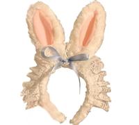 MZRAN Adorkable - Diadema de encaje de conejos para bailes, cumpleaños, diademas divertidas para el pelo de Pascua para niños