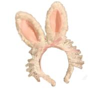 MZRAN Adorkable - Diadema de encaje de conejos para bailes, cumpleaños, diademas divertidas para el pelo de Pascua para niños