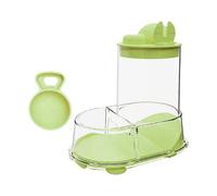 MZRAN Alimentador automático para roedores con estructura de cámara transparente visible, función de recarga fácil, dispensador de alimentos para hámster, dispositivo automático de alimentación para