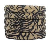 MZRAN Banda elástica vintage de leopardo para mujer, accesorios de peinado para el cabello, para uso casual y formal, 5 unidades