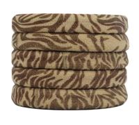 MZRAN Banda elástica vintage de leopardo para mujer, accesorios de peinado para el cabello, para uso casual y formal, 5 unidades
